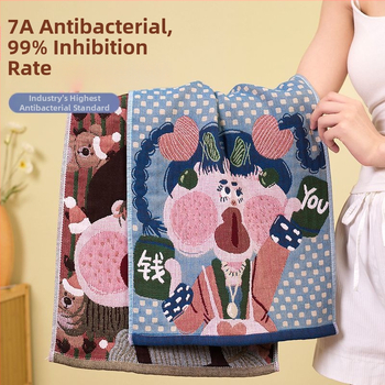 Pamut géz törölköző – antibakteriális, kiváló nedvszívó képesség, Jacquard 100d, fürdő/arc törölköző felnőtteknek és gyerekeknek