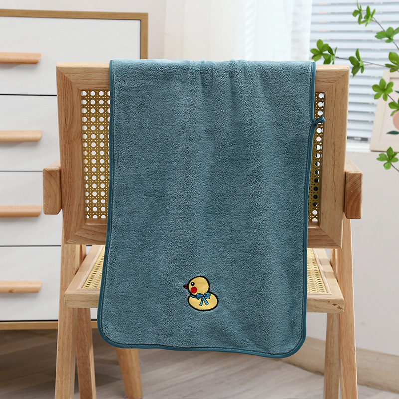 Παιδική πετσέτα μπάνιου με θέμα ένα μικρό παπάκι, Coral Fleece, 90 g, Διαθέσιμη Προσαρμογή, Με Εκτυπωμένο Λογότυπο