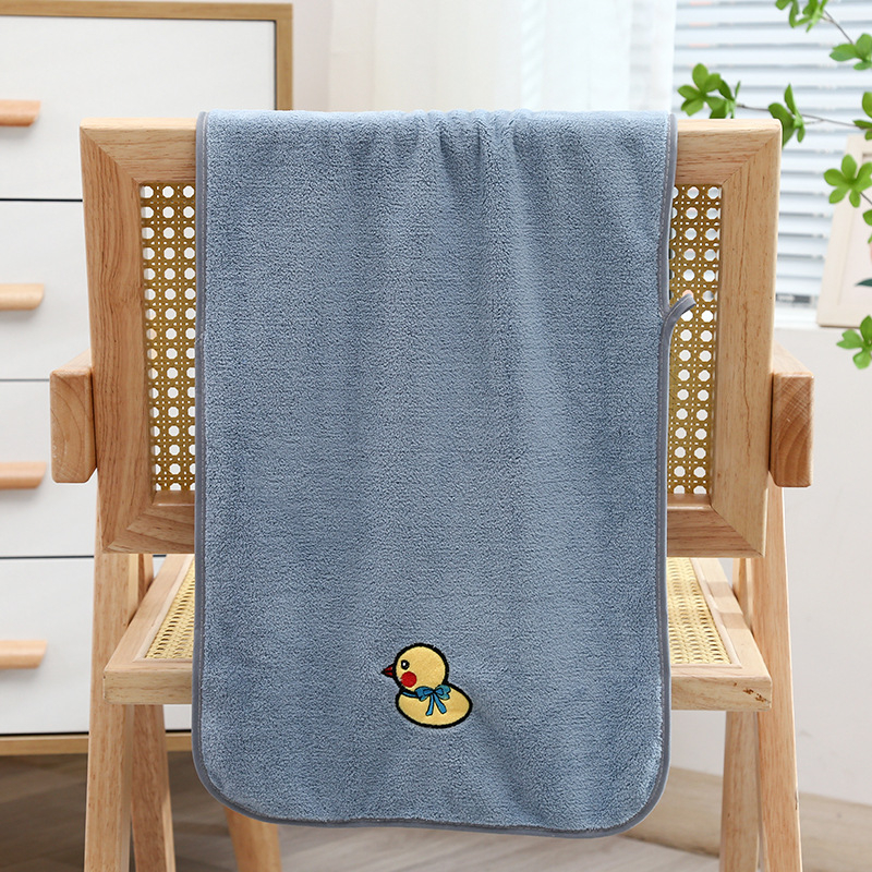 Παιδική πετσέτα μπάνιου με θέμα ένα μικρό παπάκι, Coral Fleece, 90 g, Διαθέσιμη Προσαρμογή, Με Εκτυπωμένο Λογότυπο