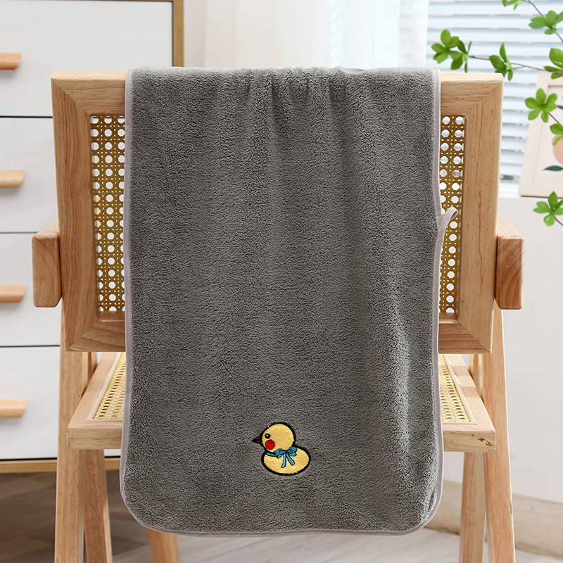 Παιδική πετσέτα μπάνιου με θέμα ένα μικρό παπάκι, Coral Fleece, 90 g, Διαθέσιμη Προσαρμογή, Με Εκτυπωμένο Λογότυπο