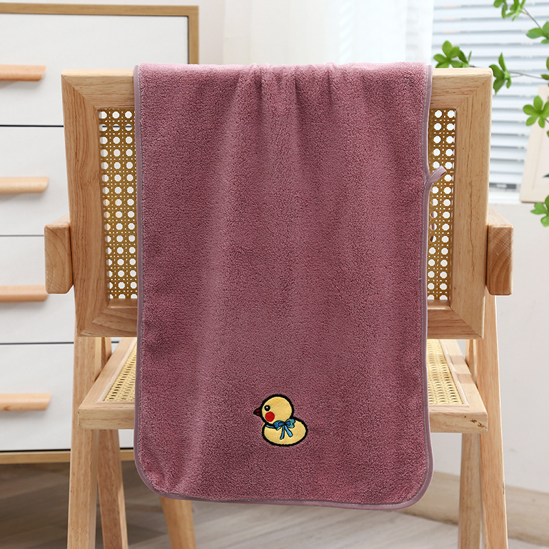 Παιδική πετσέτα μπάνιου με θέμα ένα μικρό παπάκι, Coral Fleece, 90 g, Διαθέσιμη Προσαρμογή, Με Εκτυπωμένο Λογότυπο