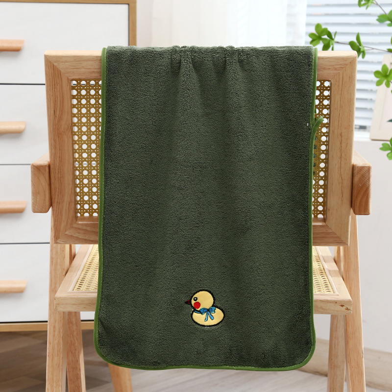 Παιδική πετσέτα μπάνιου με θέμα ένα μικρό παπάκι, Coral Fleece, 90 g, Διαθέσιμη Προσαρμογή, Με Εκτυπωμένο Λογότυπο