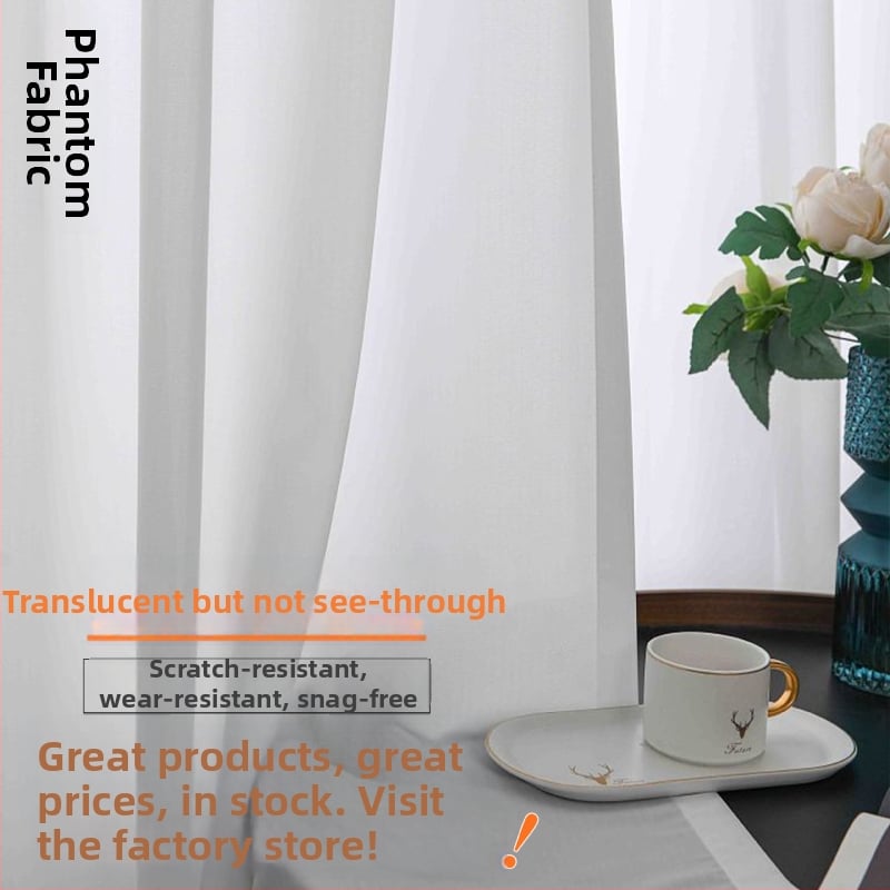 Phantom hálófüggöny poliészter Jacquard - részleges árnyékolás 40–70%, Phantom szálak, anti-zamotan, minták: csíkok, háló, geometrija, levelek, padlótól a mennyezetig