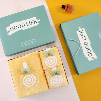 Set prosoape din fleece coral într-o cutie cadou, 3 piese; personalizare: imprimare logo, broderie și tiv; greutate 500 g; Brand Miaoxi