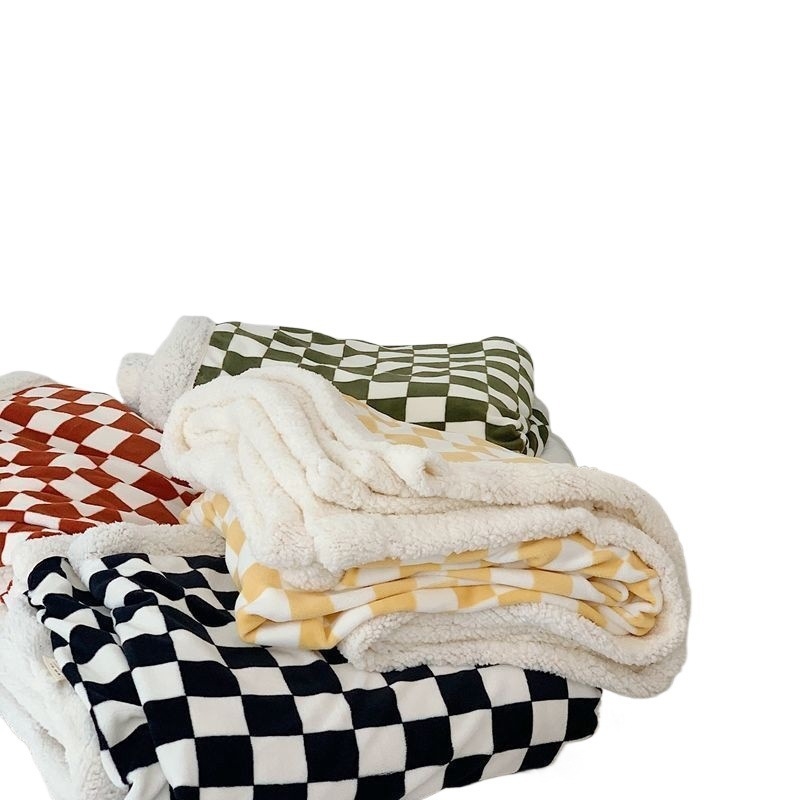 Dvoslojna deka od mliječnog velura s akrilnim vlaknima, ručnik tip deke, za sve sezone, uzorak crtani likovi i biljke, INS stil