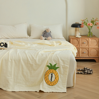 Šešių sluoksnių medvilninės gauzės pledas, lengvas, mažiau nei 300 g, pavasaris–ruduo, vientisas raštas, aukšta kokybė