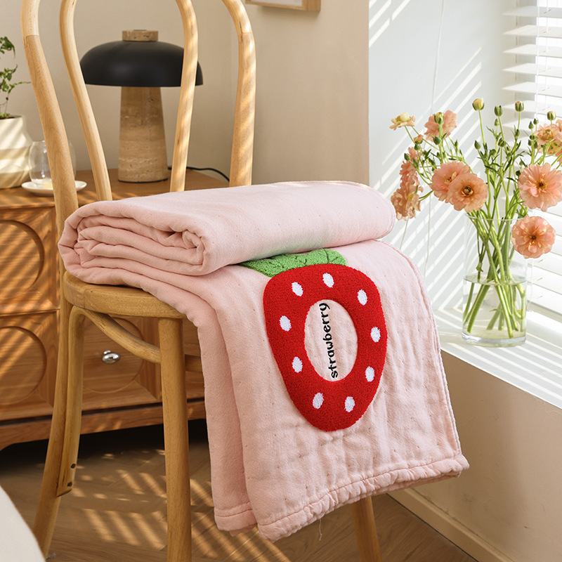 Šešių sluoksnių medvilninės gauzės pledas, lengvas, mažiau nei 300 g, pavasaris–ruduo, vientisas raštas, aukšta kokybė