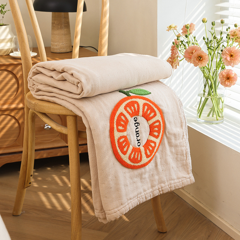 Šešių sluoksnių medvilninės gauzės pledas, lengvas, mažiau nei 300 g, pavasaris–ruduo, vientisas raštas, aukšta kokybė