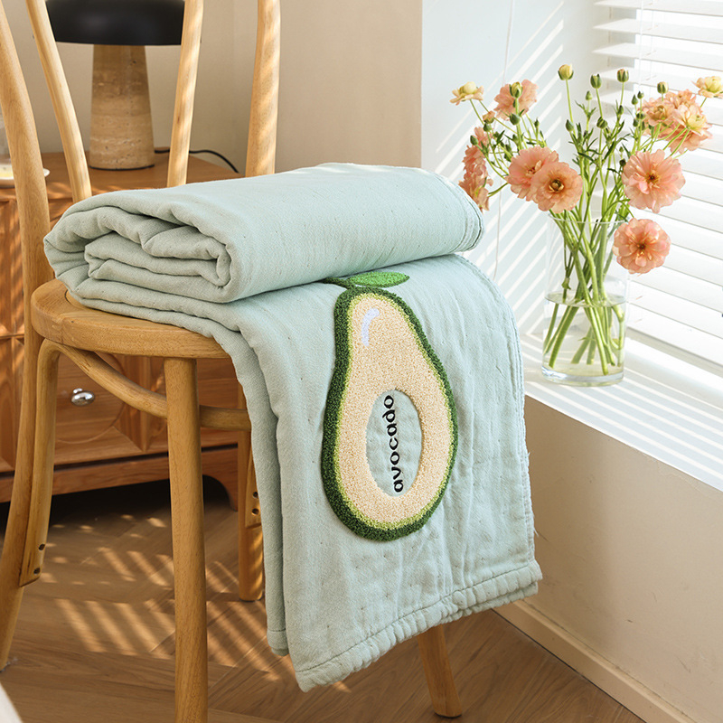 Šešių sluoksnių medvilninės gauzės pledas, lengvas, mažiau nei 300 g, pavasaris–ruduo, vientisas raštas, aukšta kokybė