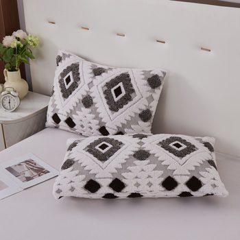 Boemska deka od ovčje vune, jacquard diamantni uzorak, sve sezone, moderni minimalistički stil