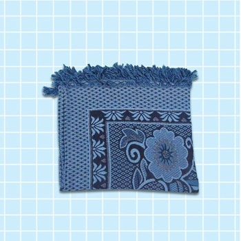 Medvilninė megzta antklodė su kutais, pastoralinio stiliaus, svoris virš 3 kg, tinkama visoms sezonoms