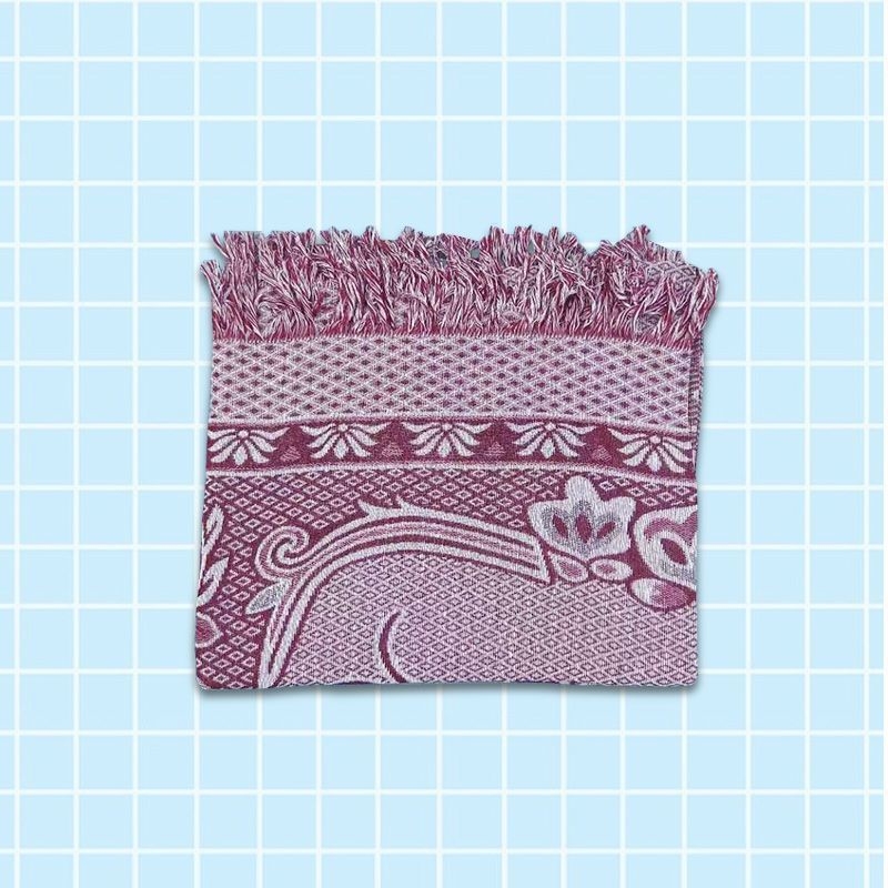 Medvilninė megzta antklodė su kutais, pastoralinio stiliaus, svoris virš 3 kg, tinkama visoms sezonoms