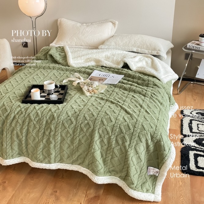 Deka od svile s cvjetnim uzorkom, 1000–1499 g, jednobojni uzorak, moderni minimalistički stil, pogodna za sve sezone