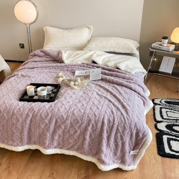 Deka od svile s cvjetnim uzorkom, 1000–1499 g, jednobojni uzorak, moderni minimalistički stil, pogodna za sve sezone