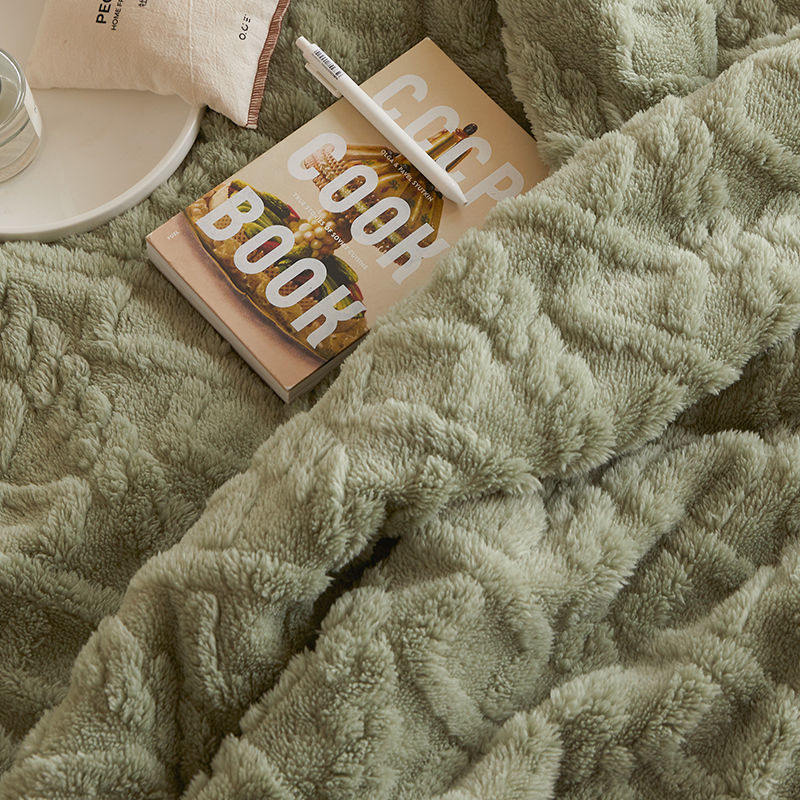 Deka od ovčjeg fleeca, zimska deka s flisom, jedinstven uzorak, korejski stil, težina ispod 300 g, materijal: poliester/koral fleece