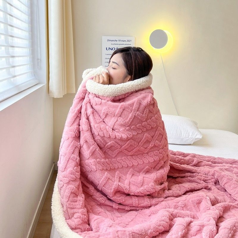 Deka od ovčjeg fleeca, zimska deka s flisom, jedinstven uzorak, korejski stil, težina ispod 300 g, materijal: poliester/koral fleece