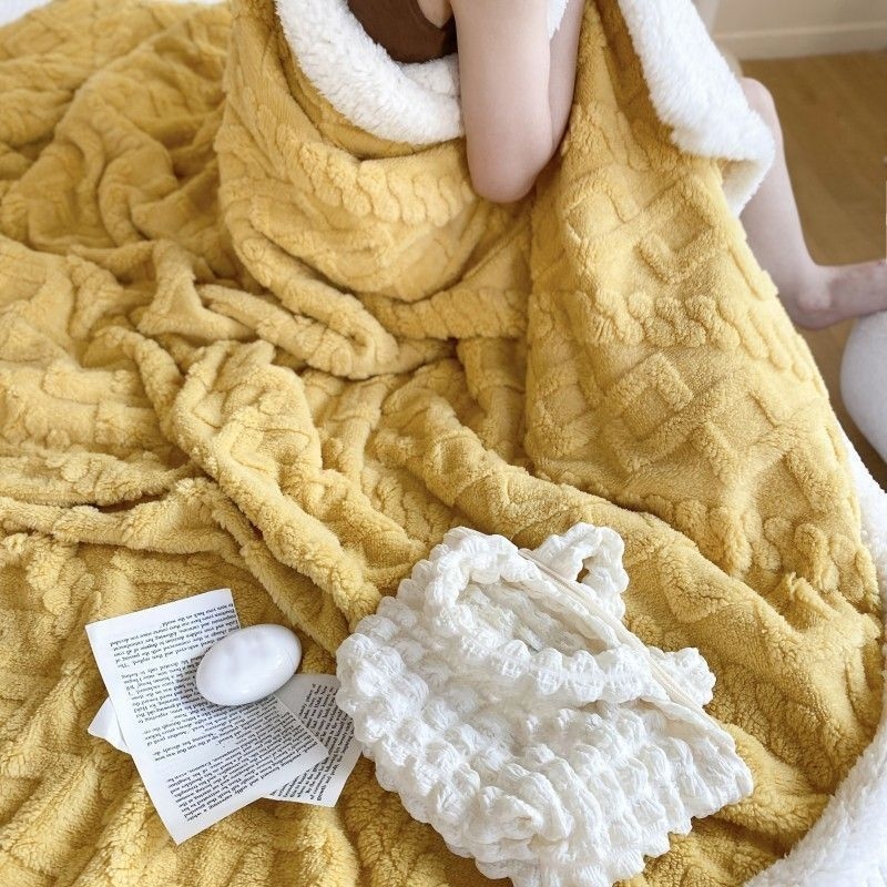 Deka od ovčjeg fleeca, zimska deka s flisom, jedinstven uzorak, korejski stil, težina ispod 300 g, materijal: poliester/koral fleece