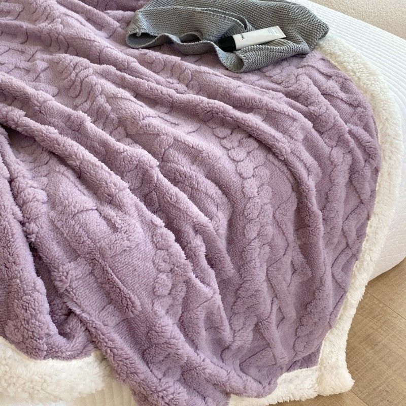Deka od ovčjeg fleeca, zimska deka s flisom, jedinstven uzorak, korejski stil, težina ispod 300 g, materijal: poliester/koral fleece