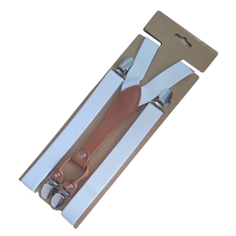 Unisex siksnas biksēm ar 4 klipšiem, regulējams garums, elastīgas, poliestera un elastāna maisījumums, krustveidīgs aizmugures dizains