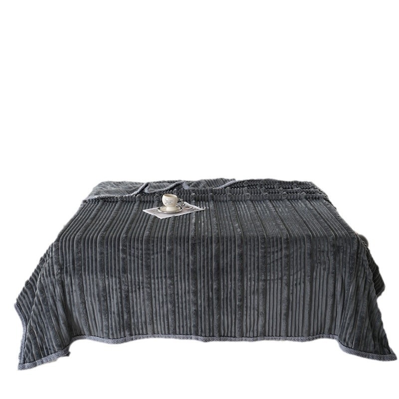 Pătură – Dungi, pentru iarnă, stil ușor de lux (Poliester; 300–499 g; Dungi; Iarnă)