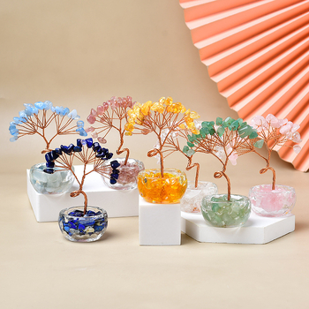 Ukrasno stablo novca – ametistni kristali, kristalni materijal, moderan minimalistički stil