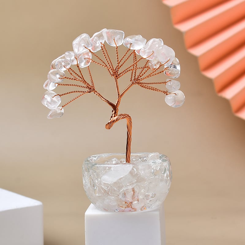 Ukrasno stablo novca – ametistni kristali, kristalni materijal, moderan minimalistički stil