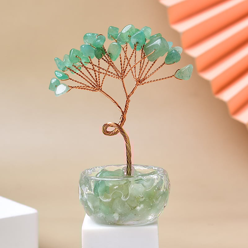 Ukrasno stablo novca – ametistni kristali, kristalni materijal, moderan minimalistički stil