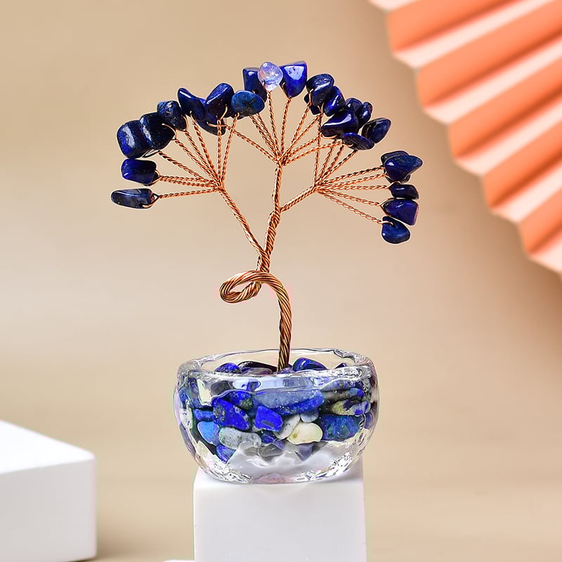 Ukrasno stablo novca – ametistni kristali, kristalni materijal, moderan minimalistički stil