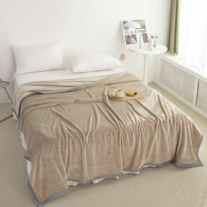 Debeli pokrivač za ured i kratko spavanje, jednofarbni pokrivač za studentski dom