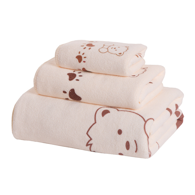 Mikrofibras vannas dvieļu komplekts, 3 gab., ar izdrukātu logotipu, pielāgojams, plakanais audums, 420 g