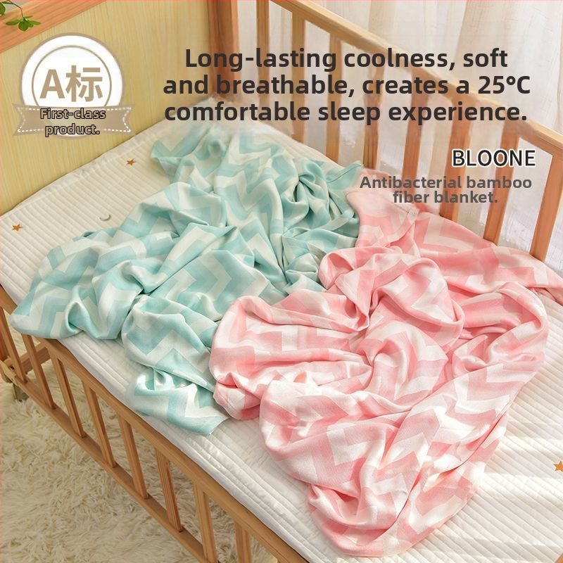 Kūdikio pledas iš bambuko pluošto Ice Silk – 3000 g+, skirta 3–6 m vaikams, pavasaris ir ruduo, šiuolaikinis minimalistinis stilius