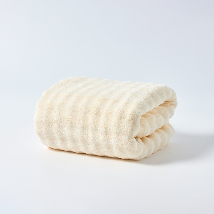 Set kupaonskog ručnika i kapice za sušenje kose, koralni fleece, mjehurični velur, 150D, 85% poliester + 15% najlon
