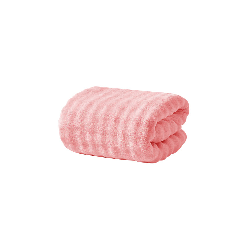 Set kupaonskog ručnika i kapice za sušenje kose, koralni fleece, mjehurični velur, 150D, 85% poliester + 15% najlon