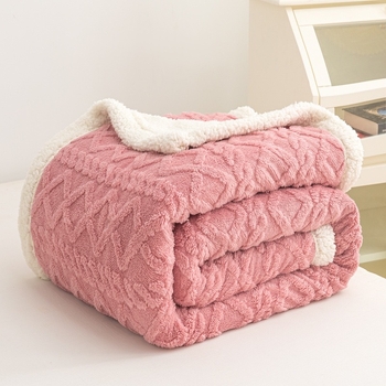 Coral fleece deka s prugama, poliester, 1500–1999 g, proljeće/jesen, moderan minimalistički stil
