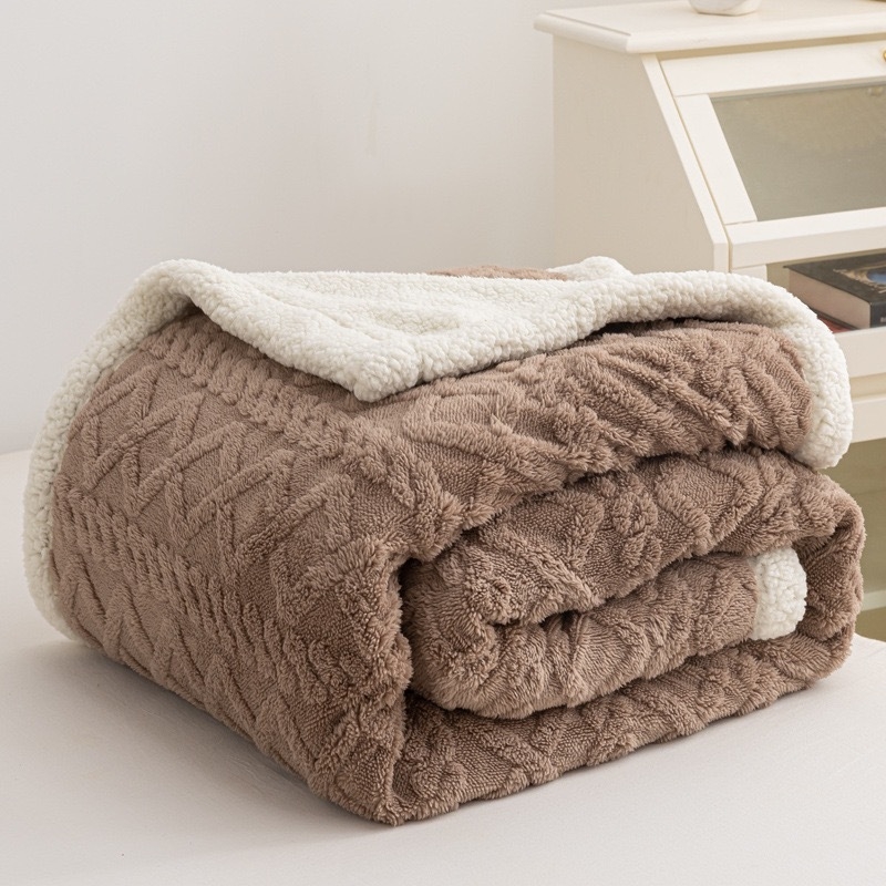 Coral fleece deka s prugama, poliester, 1500–1999 g, proljeće/jesen, moderan minimalistički stil