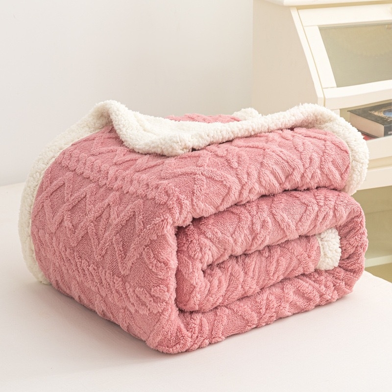 Coral fleece deka s prugama, poliester, 1500–1999 g, proljeće/jesen, moderan minimalistički stil
