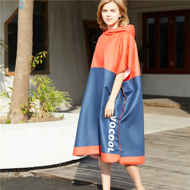 Kupaonski ručnik s kapuljom od mikrovlakana, upijajući, otisnut, brzo sušenje, 85% poliestera, 150D, težina 300–400 g