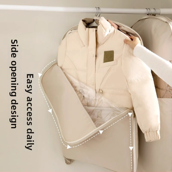 Прахозащитен закачен калъф за дрехи от Twill плат – прозрачен, удебелен, за гардеробно съхранение в дома