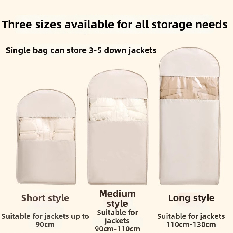 Zavesený obal proti prachu na odev z Twill tkaniny – priehľadná úložná taška do domácnosti