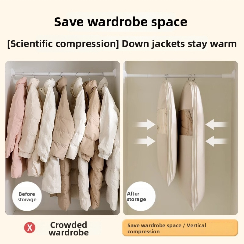 Zavesený obal proti prachu na odev z Twill tkaniny – priehľadná úložná taška do domácnosti