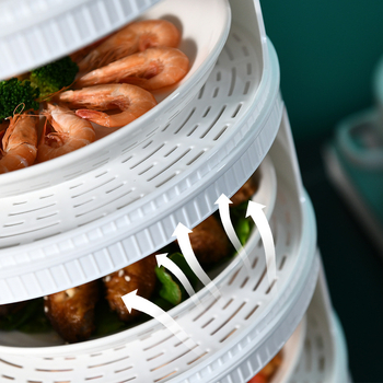 Shengleju Izoliacinis plastikinis maisto dangtelis su elektriniu šildymu, daugiasluoksnis slenkantis dangtelis likusiems patiekalams, išmanus šilumos išlaikymas