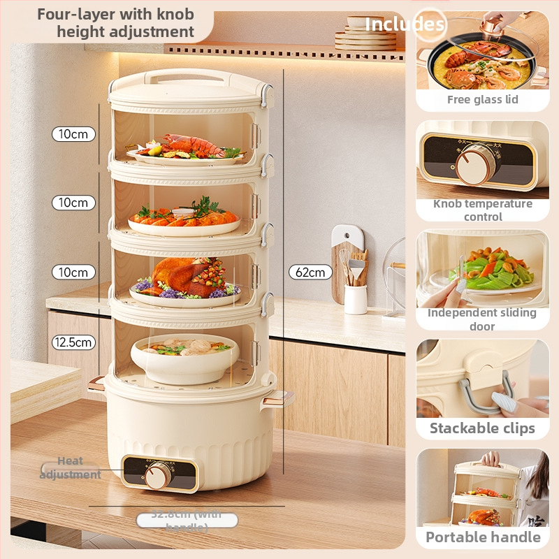 Daugiasluoksnis patiekalų dangtis namų naudojimui, PET medžiaga, izoliacija, išmanus, dulkių atsparus