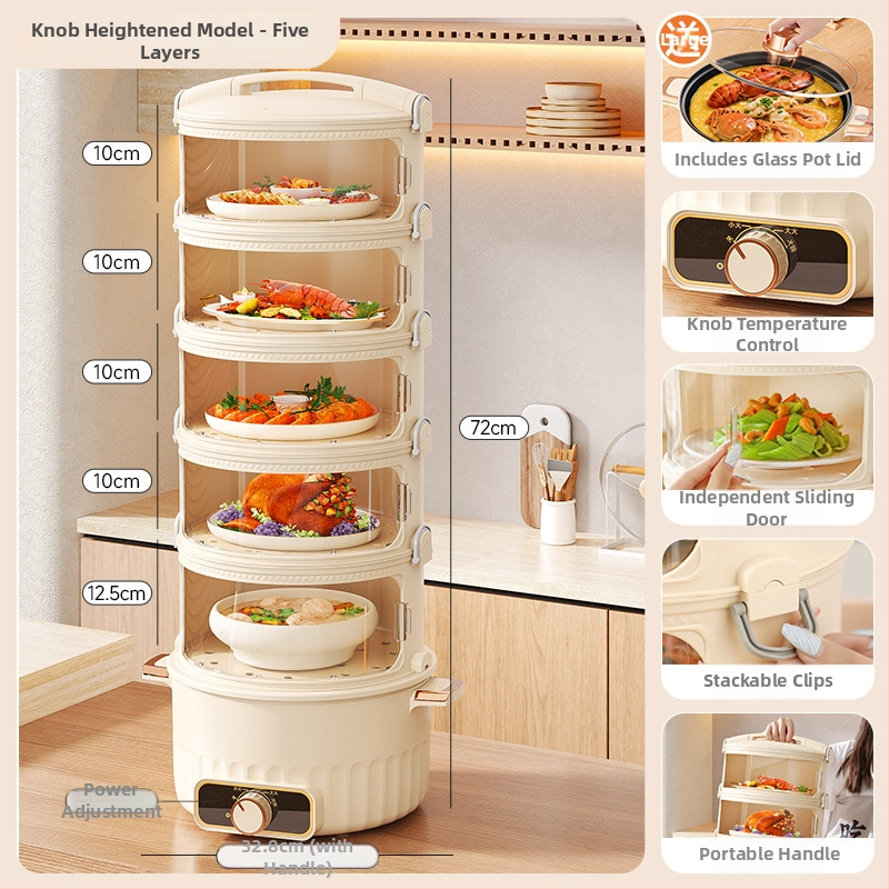 Daugiasluoksnis patiekalų dangtis namų naudojimui, PET medžiaga, izoliacija, išmanus, dulkių atsparus