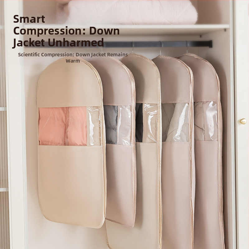 Ochranný obal na odev do šatníka - satén a plast, japonský štýl, prachotesný a proti vlhkosti, Shangxun