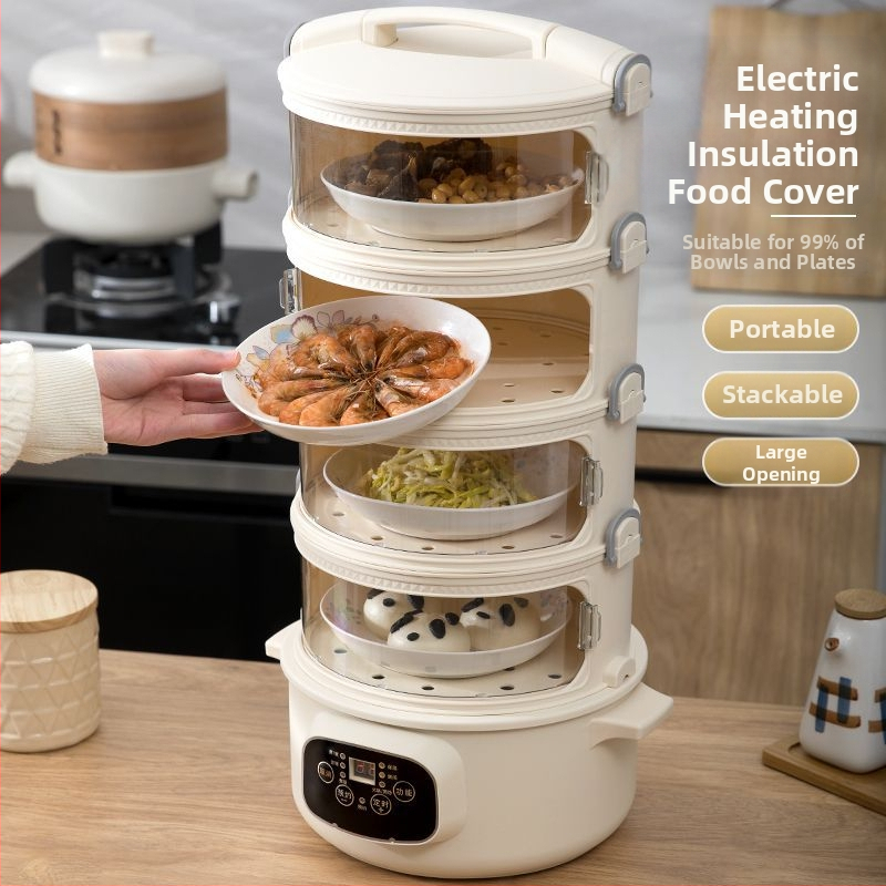 Daugiasluoksnis plastikinis maisto dangtelis virtuvei – dulkių apsauga nuo valgomojo stalo, elektrinis šildymas, modernus paprastas stilius