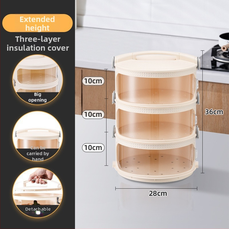 Daugiasluoksnis plastikinis maisto dangtelis virtuvei – dulkių apsauga nuo valgomojo stalo, elektrinis šildymas, modernus paprastas stilius