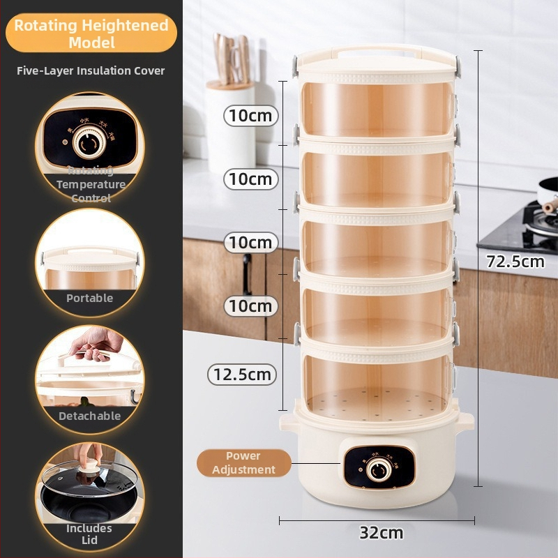 Daugiasluoksnis plastikinis maisto dangtelis virtuvei – dulkių apsauga nuo valgomojo stalo, elektrinis šildymas, modernus paprastas stilius