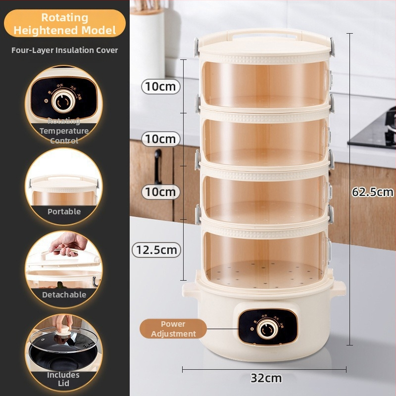 Daugiasluoksnis plastikinis maisto dangtelis virtuvei – dulkių apsauga nuo valgomojo stalo, elektrinis šildymas, modernus paprastas stilius