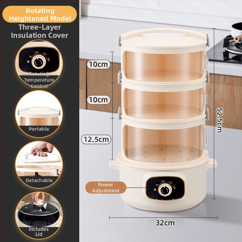 Daugiasluoksnis plastikinis maisto dangtelis virtuvei – dulkių apsauga nuo valgomojo stalo, elektrinis šildymas, modernus paprastas stilius