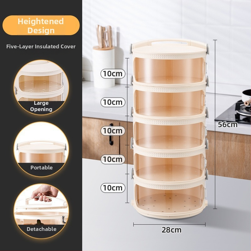 Daugiasluoksnis plastikinis maisto dangtelis virtuvei – dulkių apsauga nuo valgomojo stalo, elektrinis šildymas, modernus paprastas stilius